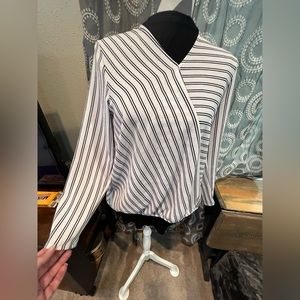 Black and White Striped blouse
